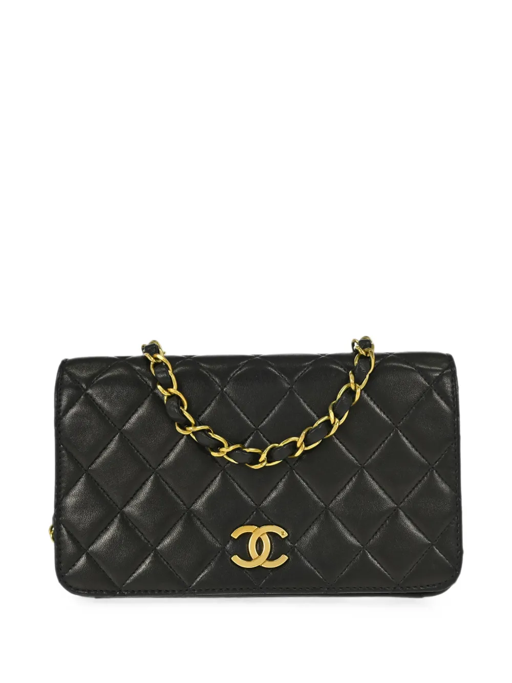 CHANEL Pre-Owned 1991-1994 mini Full Flap quilted cross body bag - Black
