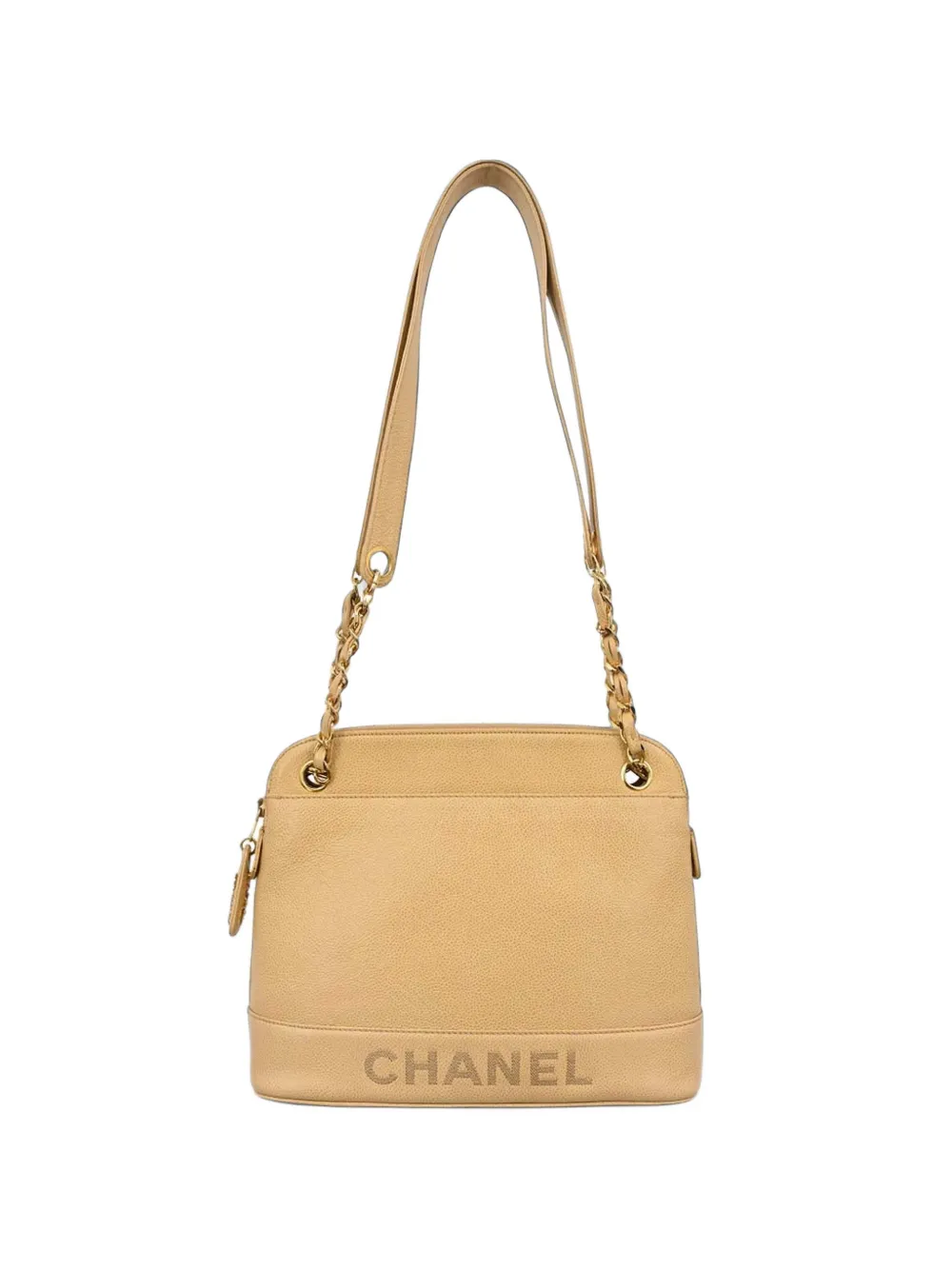 CHANEL Pre-Owned 1996-1997 Caviar leather shoulder bag - Neutrals