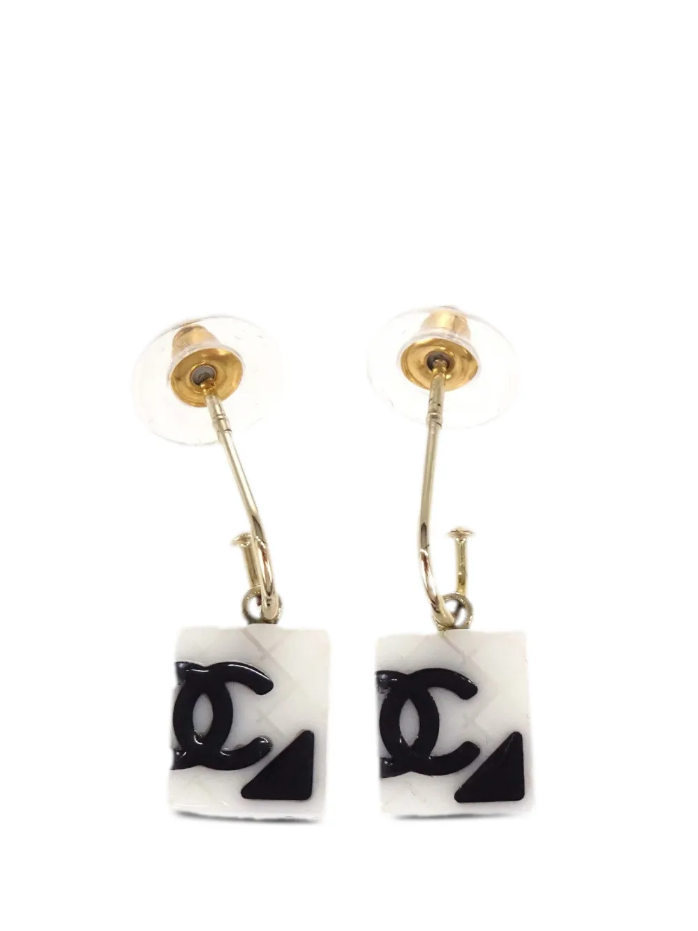 CHANEL Pre-Owned boucles d’oreilles pendantes Cambon Ligne CC - Blanc CHANEL Pre-Owned boucles d’oreilles pendantes Cambon Ligne CC - Blanc