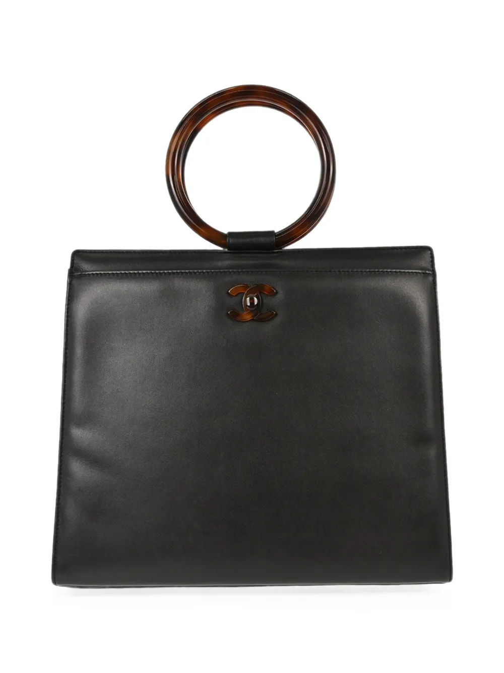 CHANEL Pre-Owned 1999 faux-tortoiseshell CC-logo tote bag - Nero