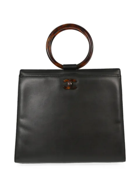 CHANEL Pre-Owned 1999 faux-tortoiseshell CC-logo tote bag