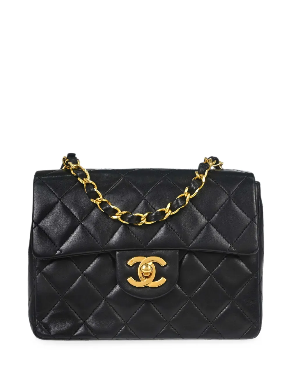 CHANEL Pre-Owned 1989-1991 mini diamond-quilted leather shoulder bag - Nero