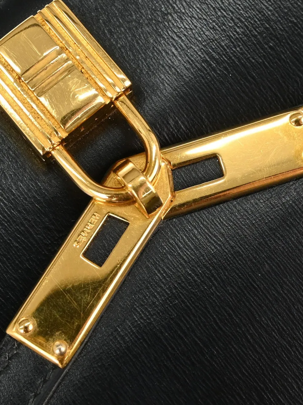 Hermès Pre-Owned Cadena lock shoulder bag Zwart