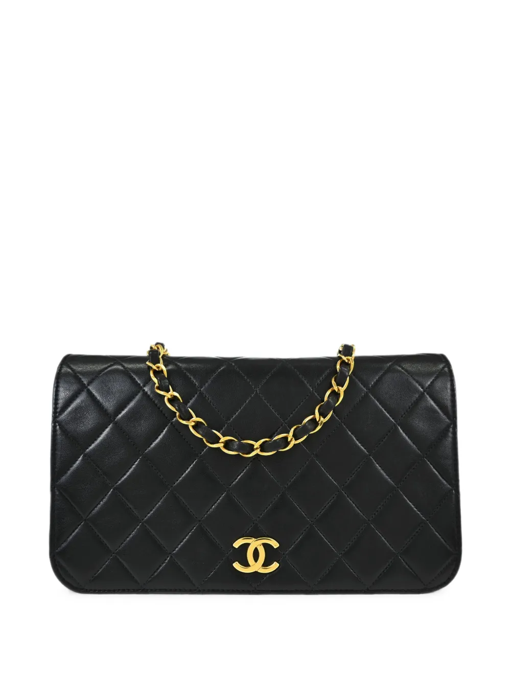 CHANEL Pre-Owned 1994-1996 small quilted Full Flap shoulder bag - Schwarz