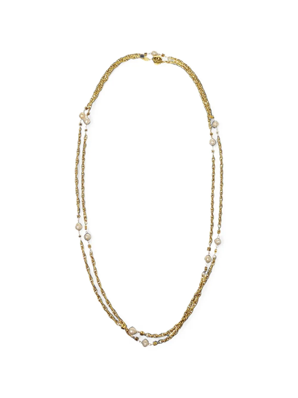 CHANEL Pre-Owned 1983 CC costume pearl necklace - Oro