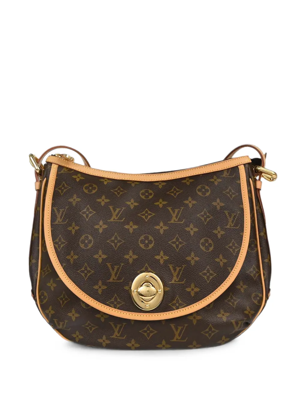 Louis Vuitton Pre-Owned Monogram Tulum GM leather-trim shoulder bag - Braun