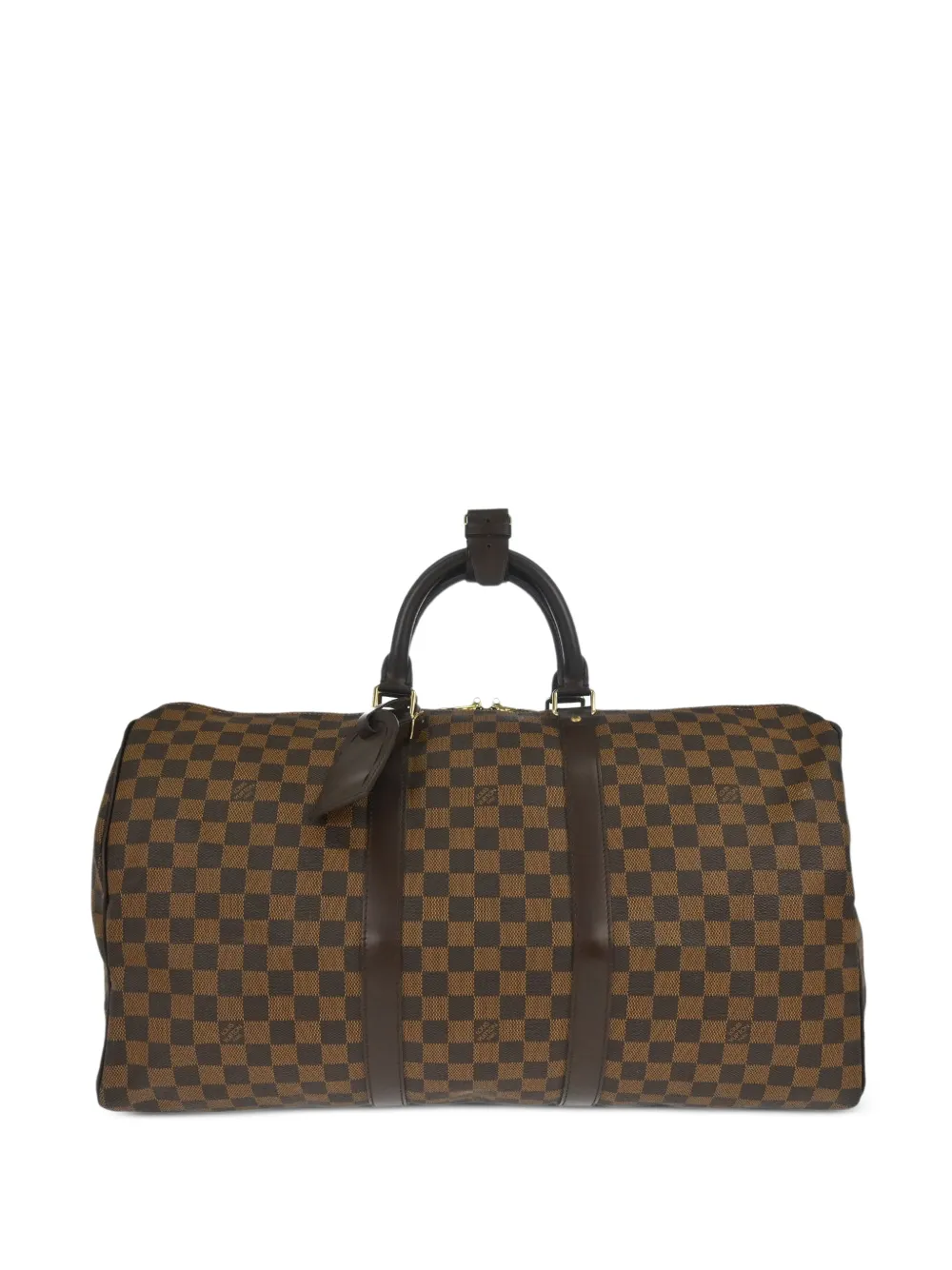 Louis Vuitton Pre-Owned Damier Keepall patterned luggage bag - Marrone
