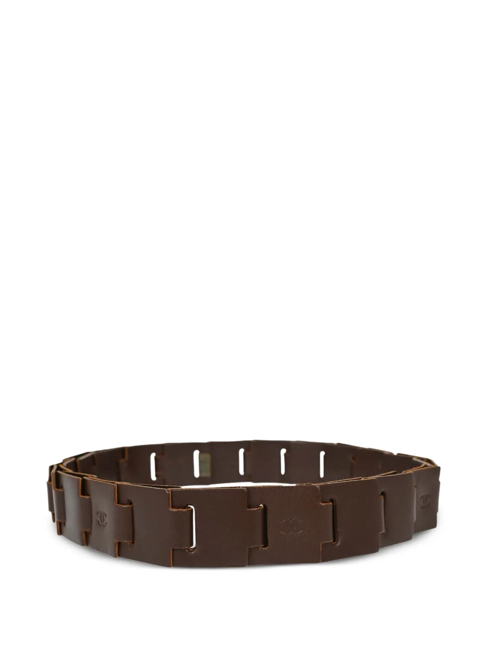 CHANEL Pre-Owned CC interlocking-link belt - Brown