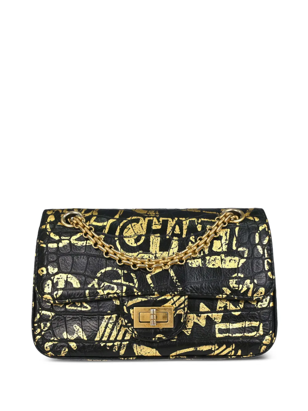 CHANEL Pre-Owned 2019 Mademoiselle Lock Graffiti shoulder bag - Nero