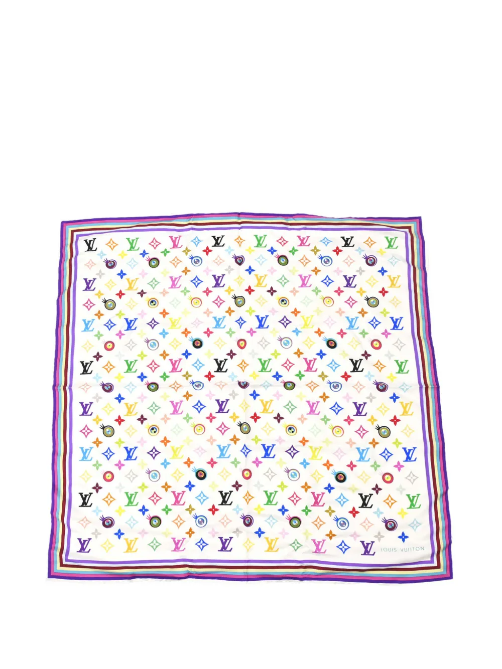 Louis Vuitton Pre-Owned x Takashi Murakami Eye Love You Monogram Multicolore scarf - Weiß