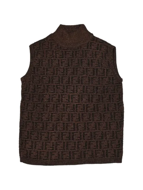 Fendi Pre-Owned Zucca-pattern sleeveless top