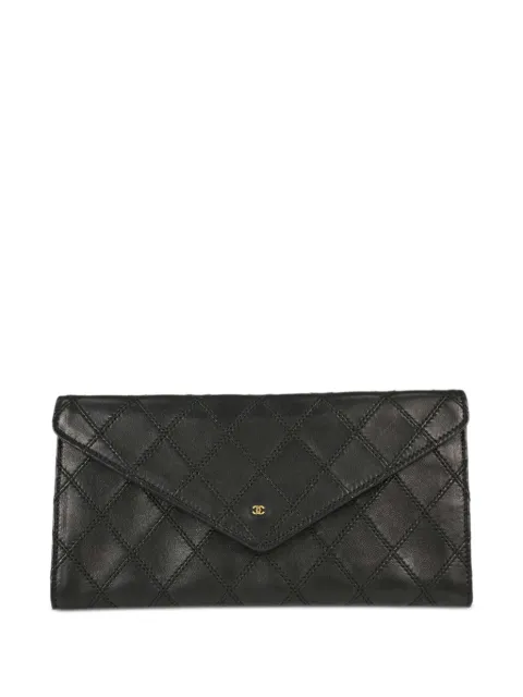 CHANEL Pre-Owned portefeuille matelassé à logo CC (1986-1988)