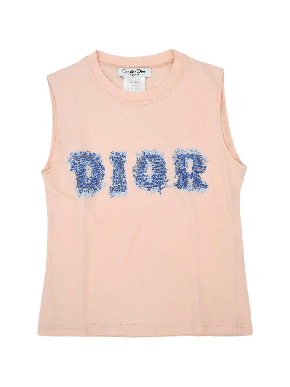 Christian Dior Pre-Owned logo-appliqué sleeveless top - Rosa