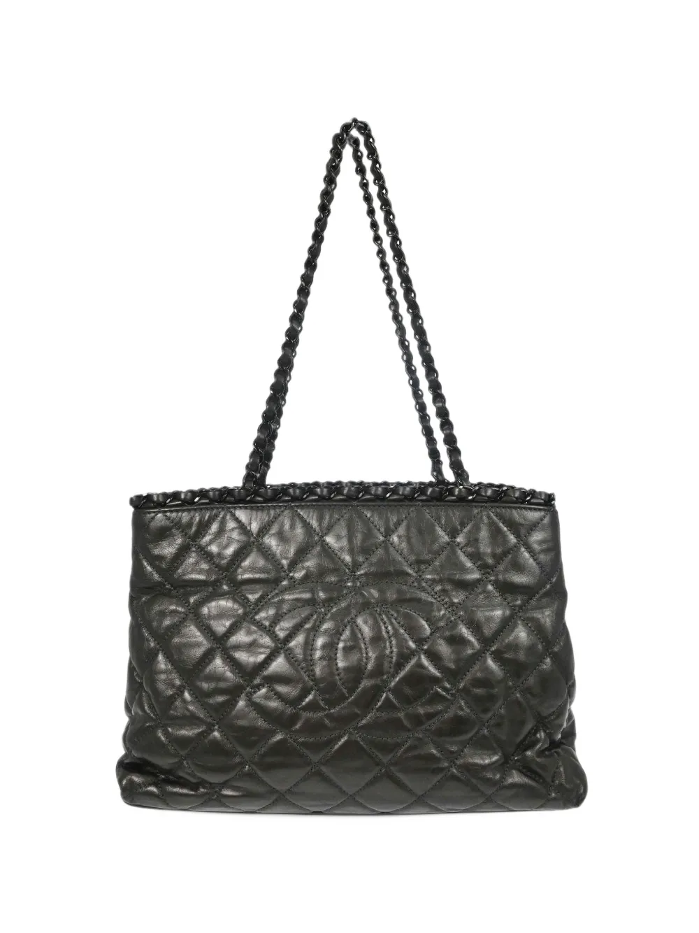 CHANEL Pre-Owned 2012 Chain Me tote bag - Gris CHANEL Pre-Owned 2012 Chain Me tote bag - Gris