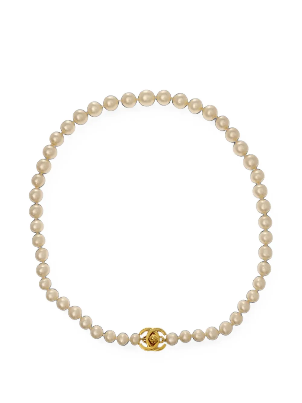 CHANEL Pre-Owned 1996 CC turn-lock necklace - Neutrals