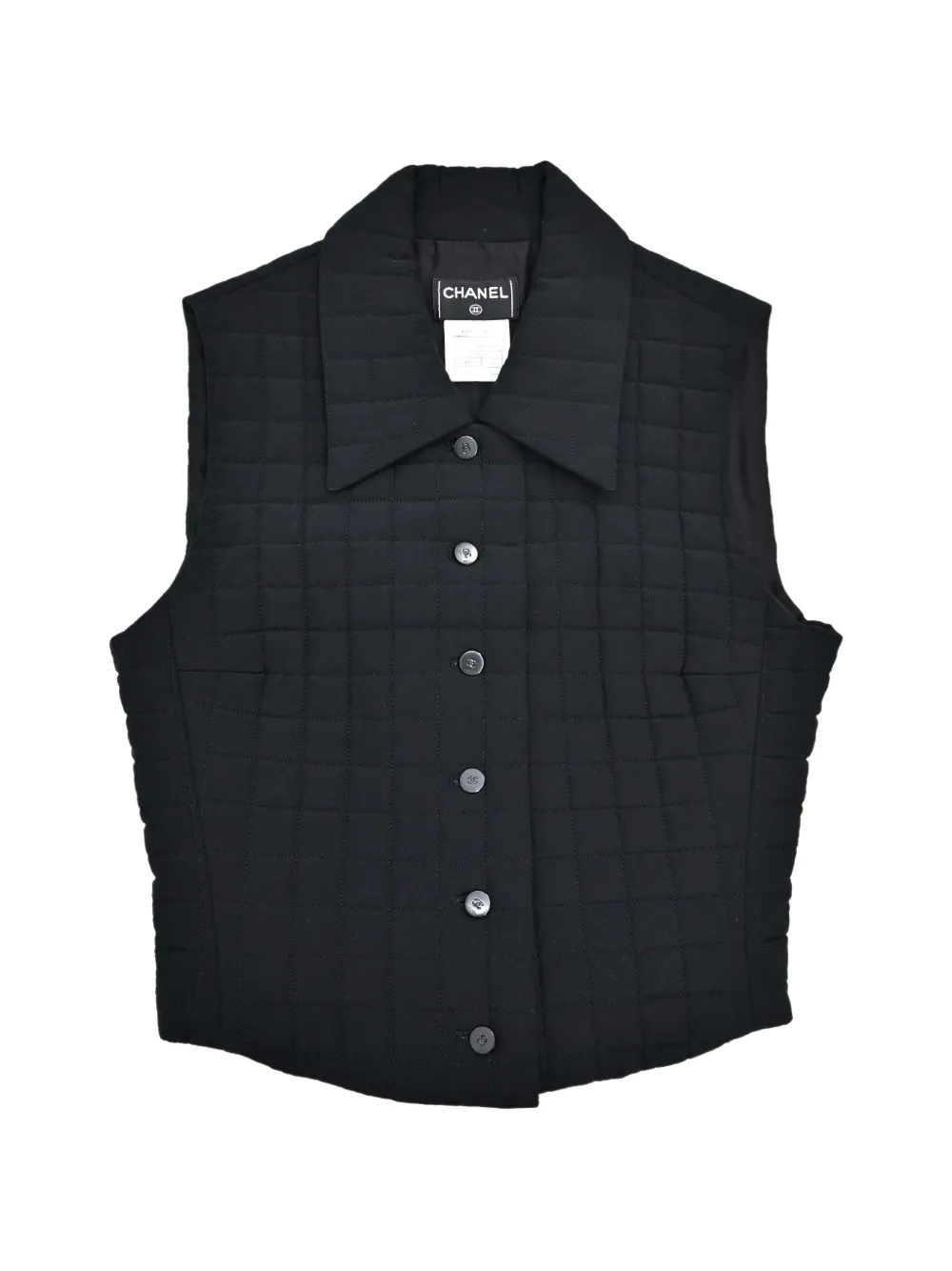 CHANEL Pre-Owned 2000 Choco-Bar-quilted gilet - Schwarz