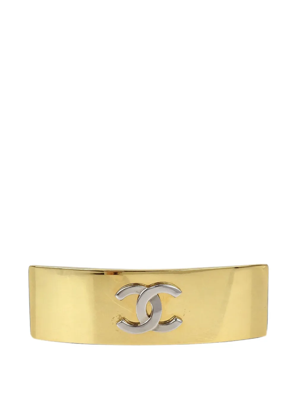 CHANEL Pre-Owned CC interlocking barrette hair clip - Oro