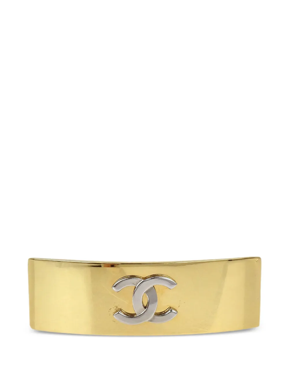 CHANEL Pre-Owned CC interlocking barrette hair clip - Gold