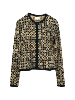 CHANEL Pre-Owned ノーカラー ツイードジャケット | ブラック