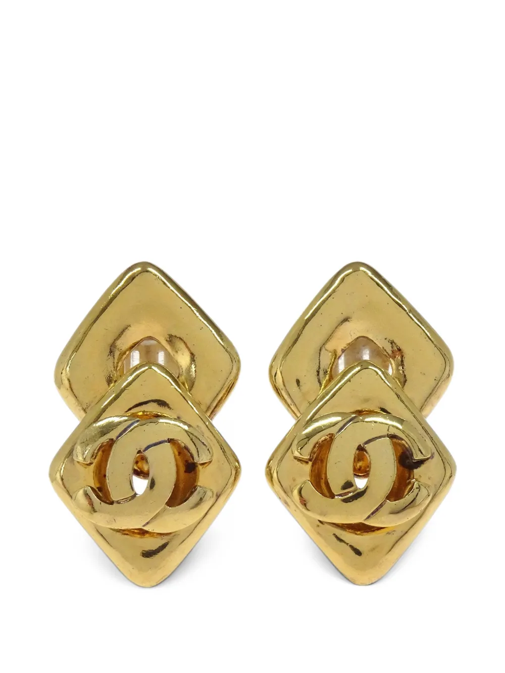 CHANEL Pre-Owned interlocking-CC earrings - Oro