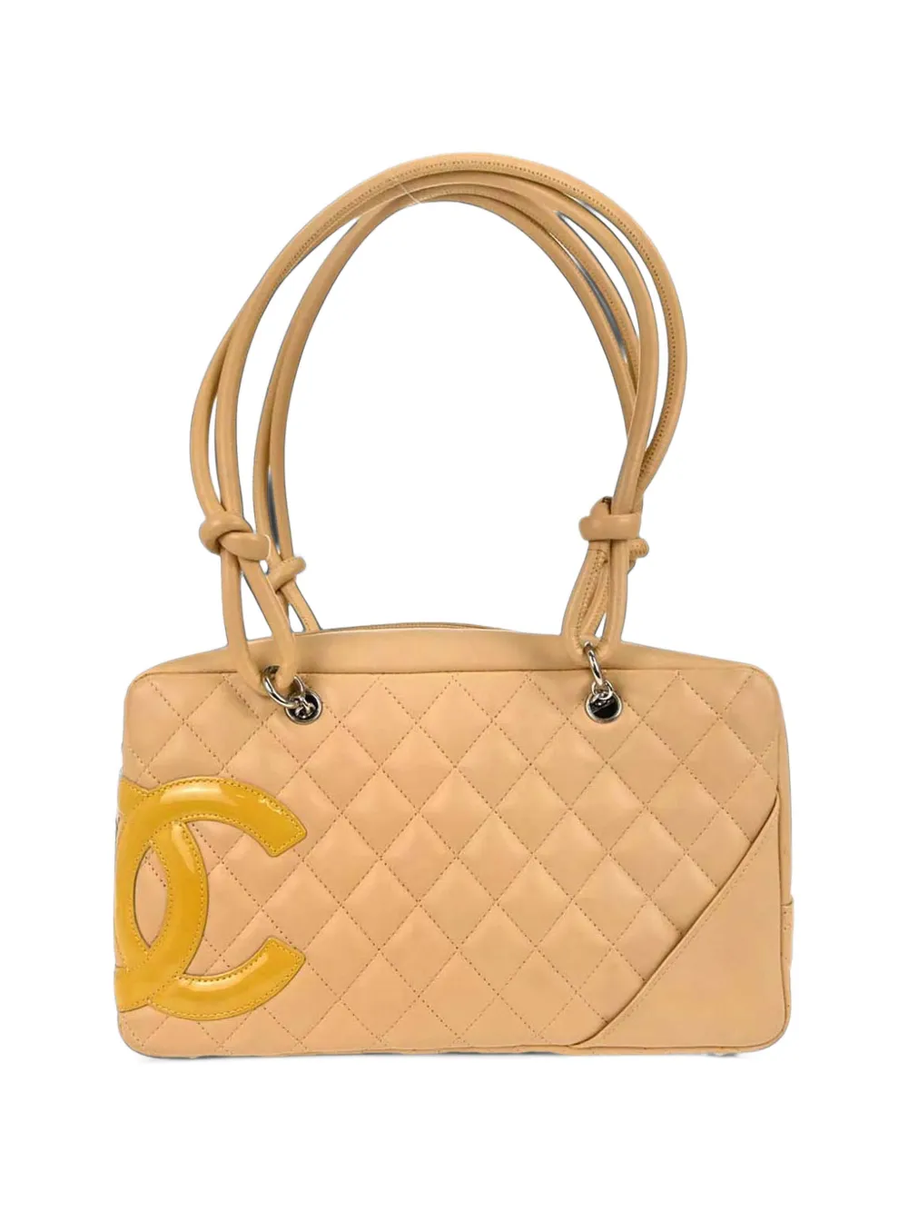 CHANEL Pre-Owned 2005-2006 Cambon Ligne quilted shoulder bag - Toni neutri