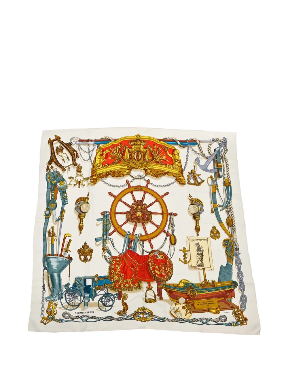 Hermès Pre-Owned Carre 90 Musee scarf - Weiß