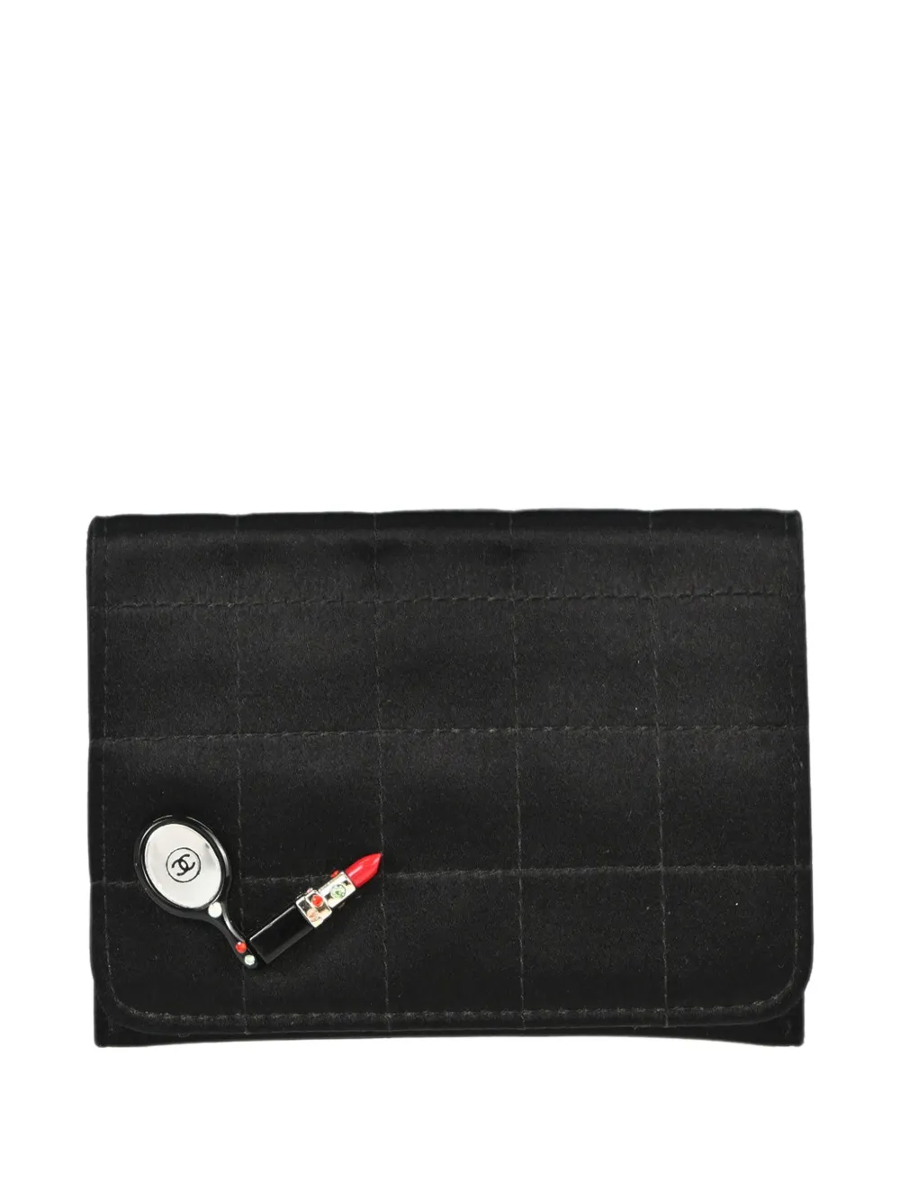 CHANEL Pre-Owned 2004-2005s Choco Bar Rhinestone cardholder - Nero