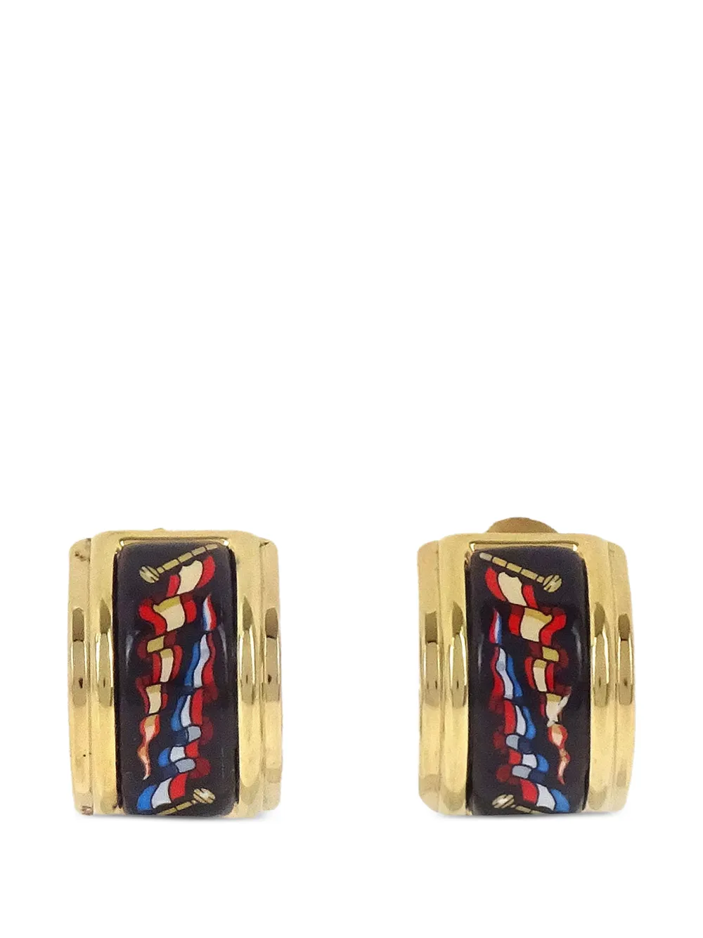 Hermès Pre-Owned enamel clip-on earrings - Gold