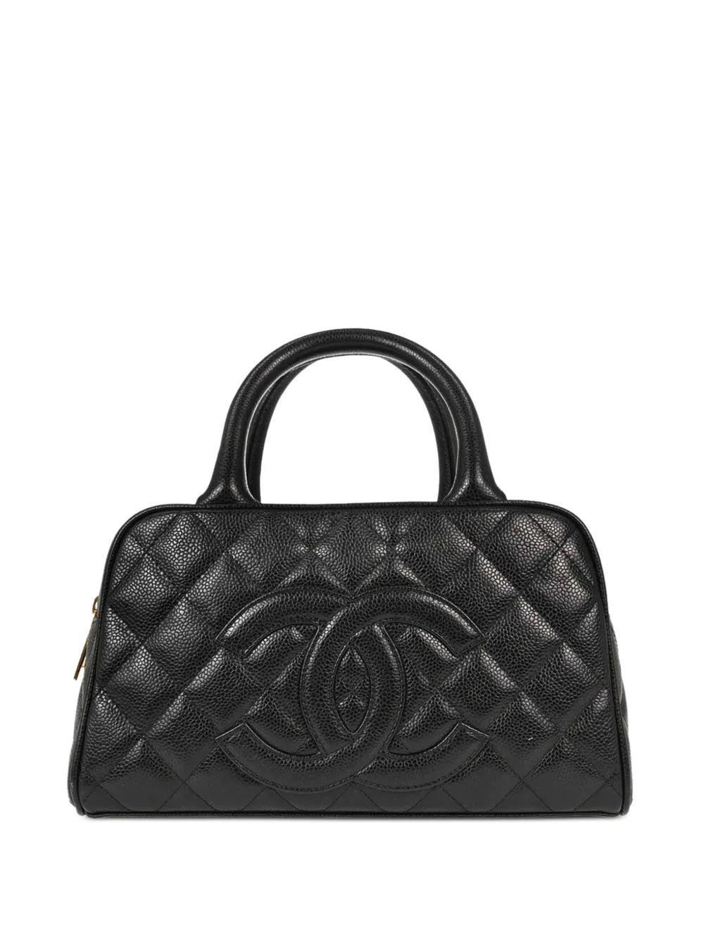 CHANEL Pre-Owned 2004-2005 CC quilted bowling tote bag - Nero