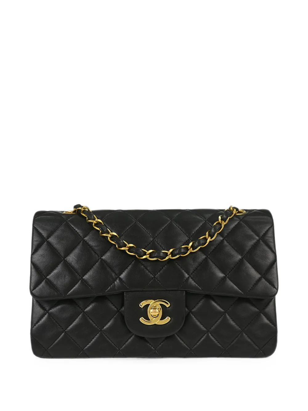 CHANEL Pre-Owned 1994-1996 small Classic Double Flap quilted shoulder bag - Black