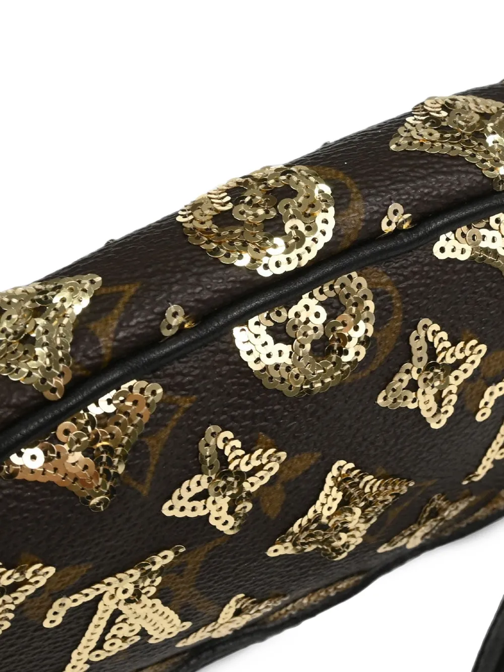 Louis Vuitton Pre-Owned mini Eclipse-pattern sequin-embellished shoulder bag Bruin