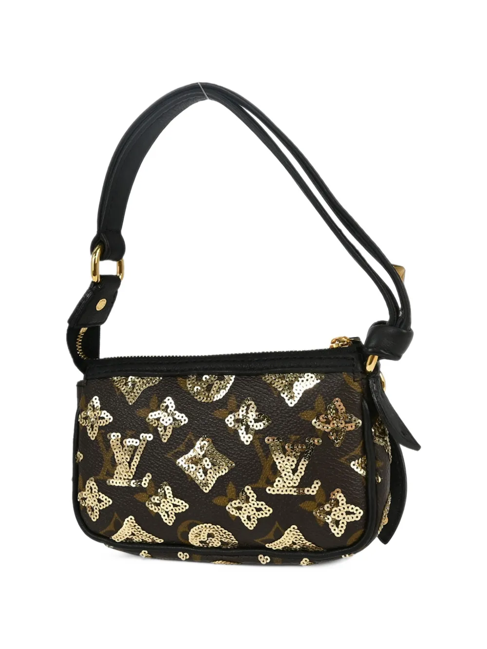 Louis Vuitton Pre-Owned mini Eclipse-pattern sequin-embellished shoulder bag Bruin