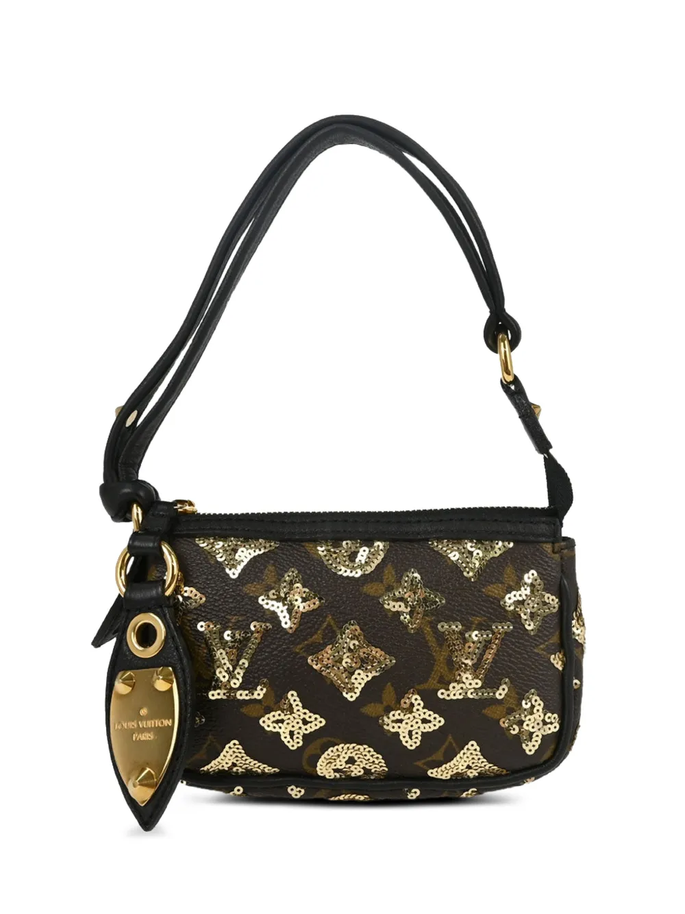 Louis Vuitton Pre-Owned mini Eclipse-pattern sequin-embellished shoulder bag Bruin