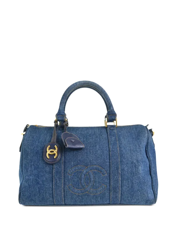 CHANEL Pre-Owned 1996-1997 ココマーク デニム ダッフルバッグ
