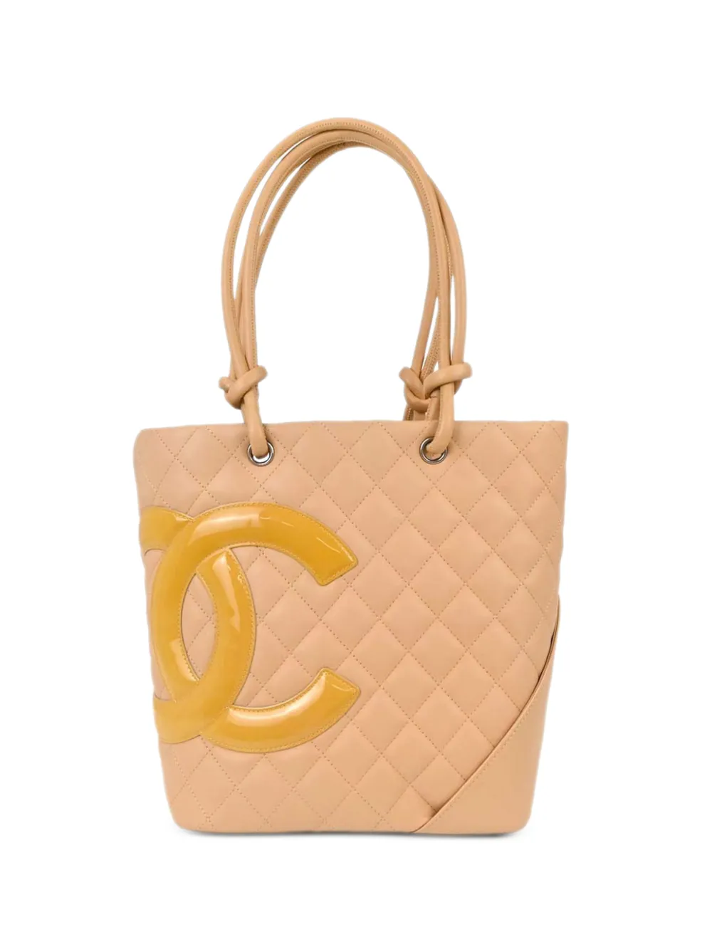 CHANEL Pre-Owned 2005-2006 Cambon Ligne quilted tote bag - Toni neutri