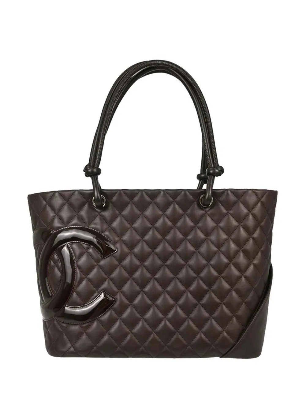 CHANEL Pre-Owned 2005-2006 Cambon Ligne quilted tote bag - Brown