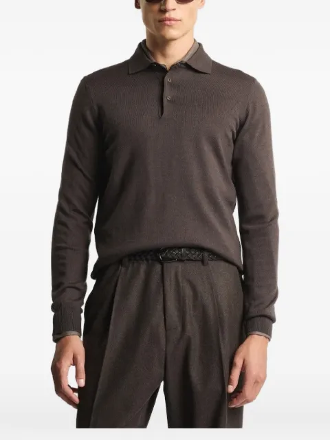 Fay long-sleeve polo sweater