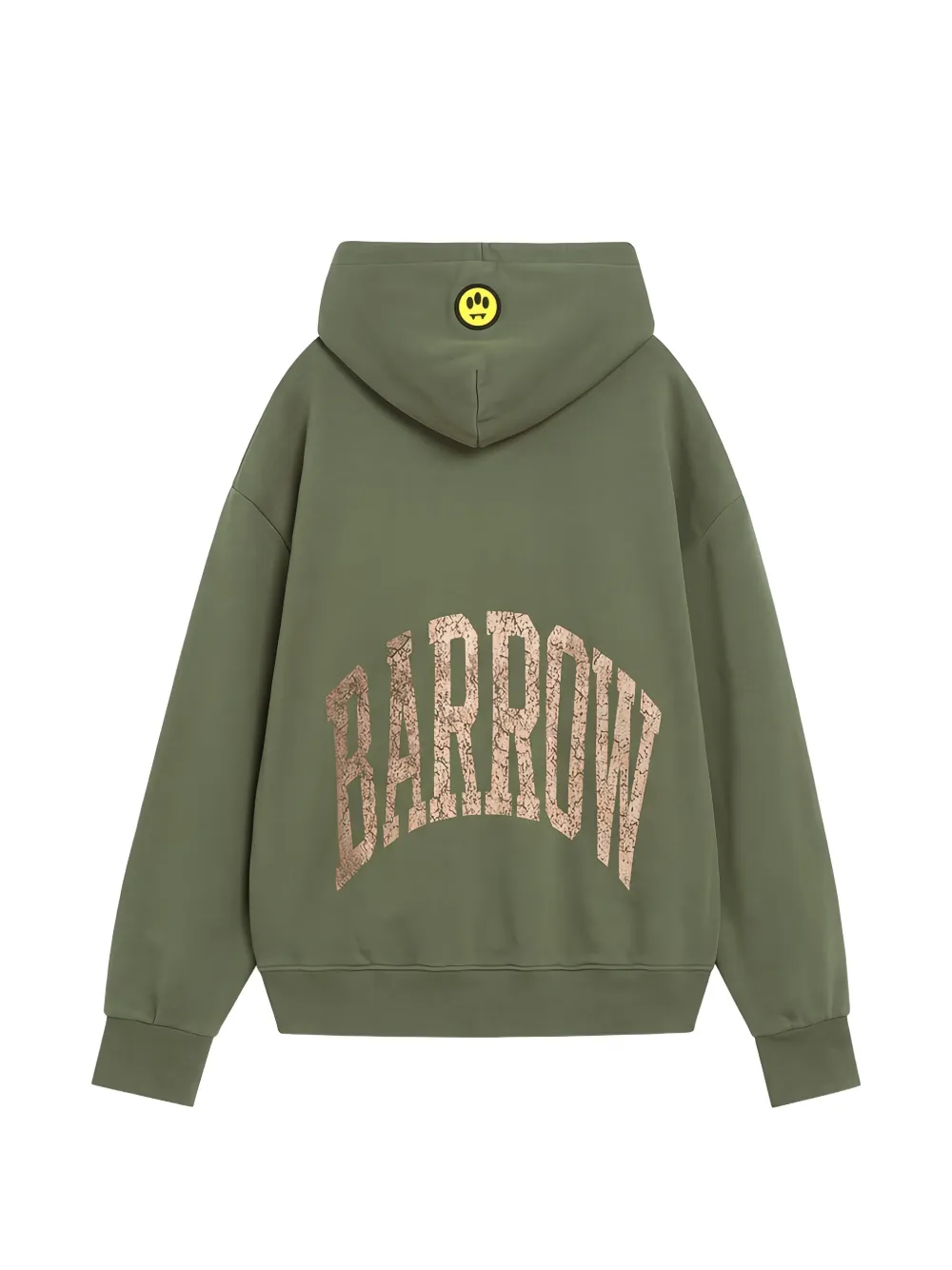 BARROW Hoodie met logoprint en rits Groen