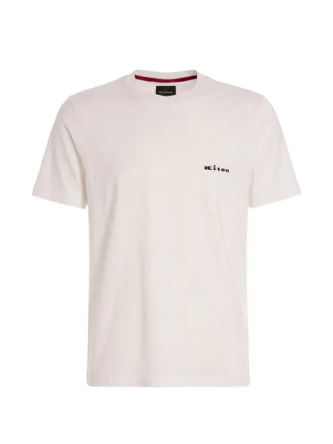 Kiton logo-embroidered T-shirt