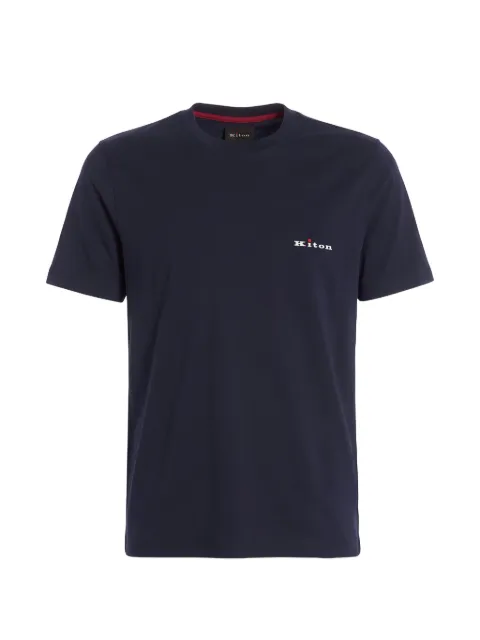 Kiton logo-embroidered T-shirt