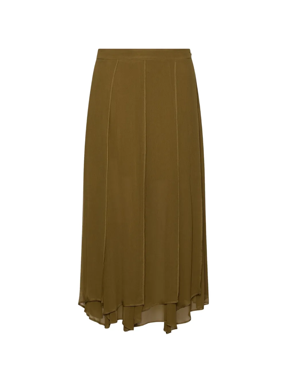 Marella Mllzattera panelled handkerchief-hem midi skirt - Verde