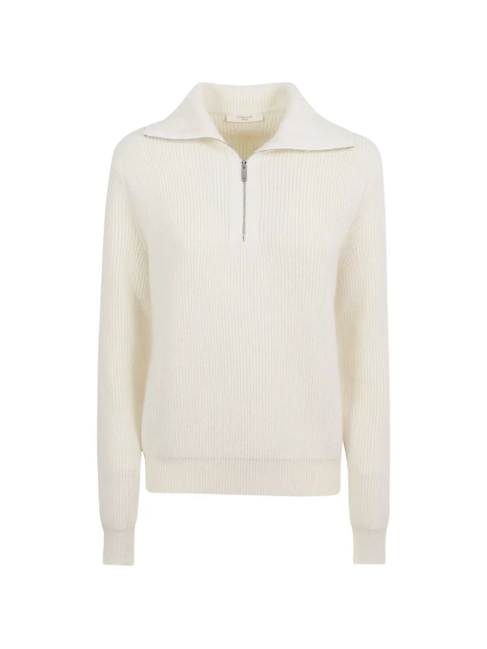 Zanone ribbed-knit quarter-zip sweater - Toni neutri