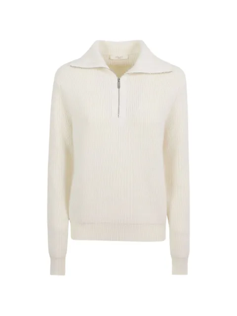 Zanone ribbed-knit quarter-zip sweater