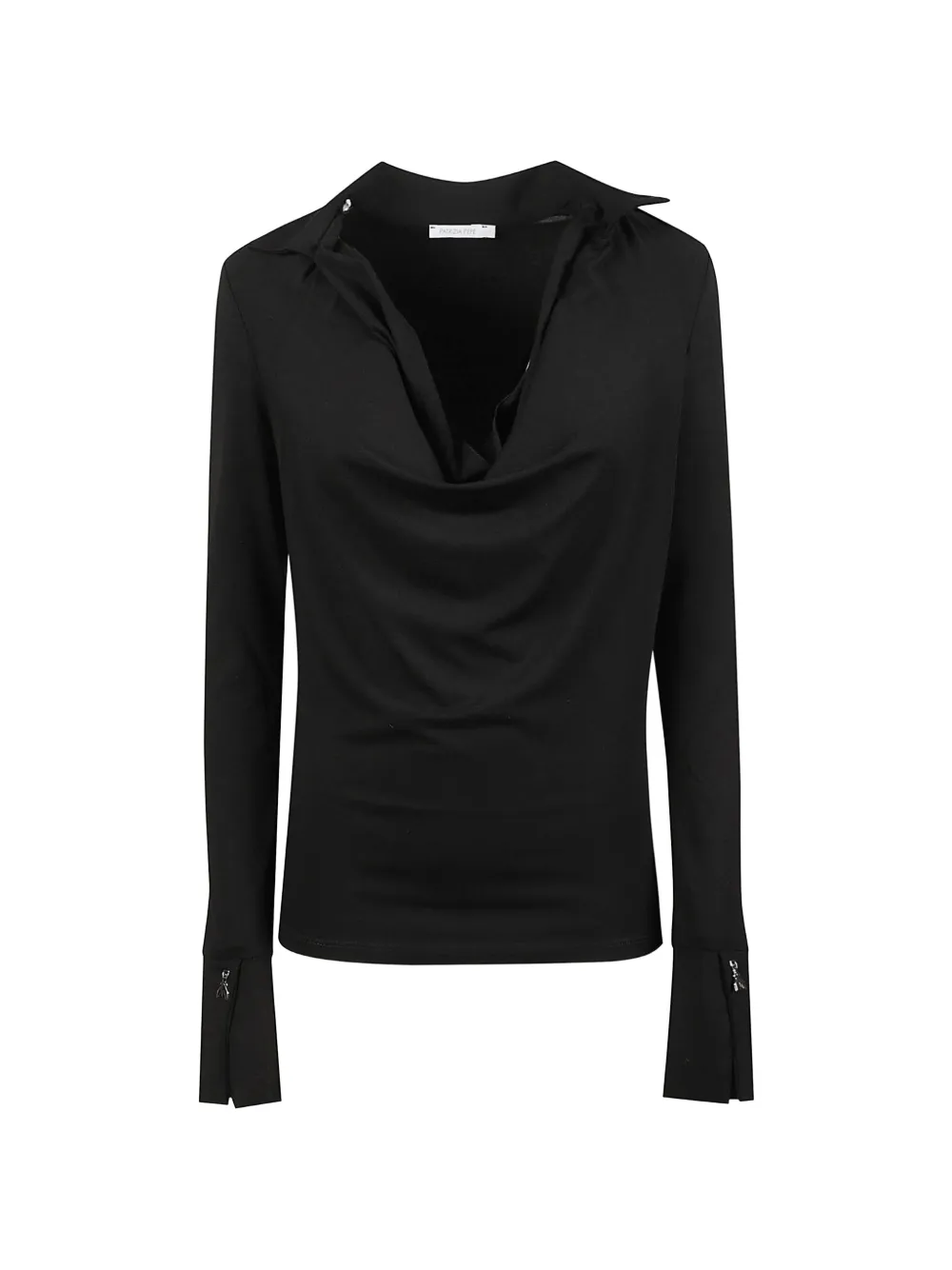 Patrizia Pepe cowl-neck long-sleeve top - Noir Patrizia Pepe cowl-neck long-sleeve top - Noir