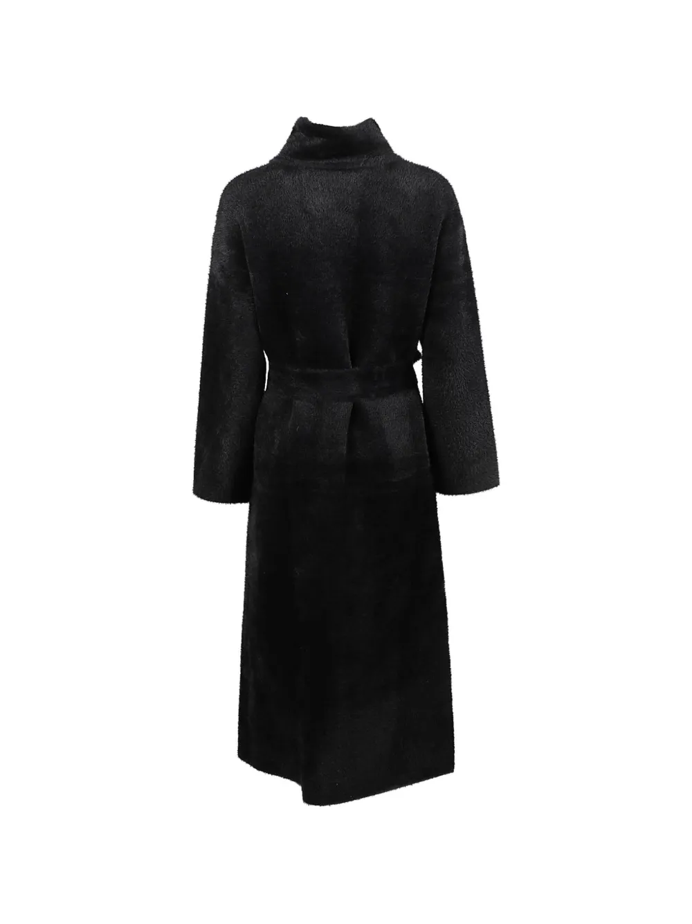 Patrizia Pepe belted longline coat Zwart