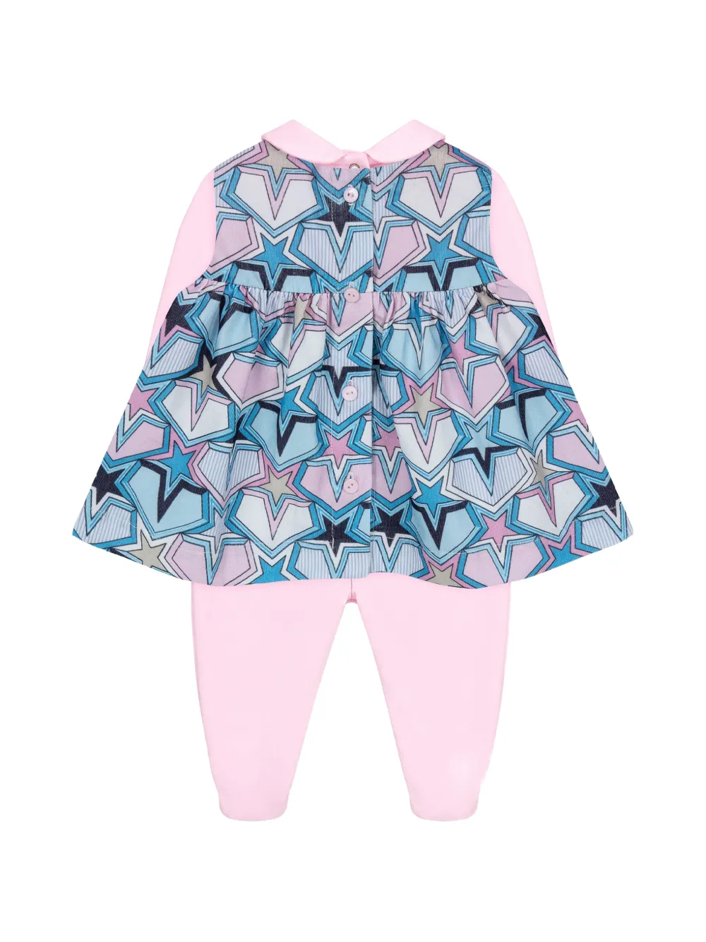 Lapin House x Mary Katrantzou star-print bow-detail bodysuit Roze