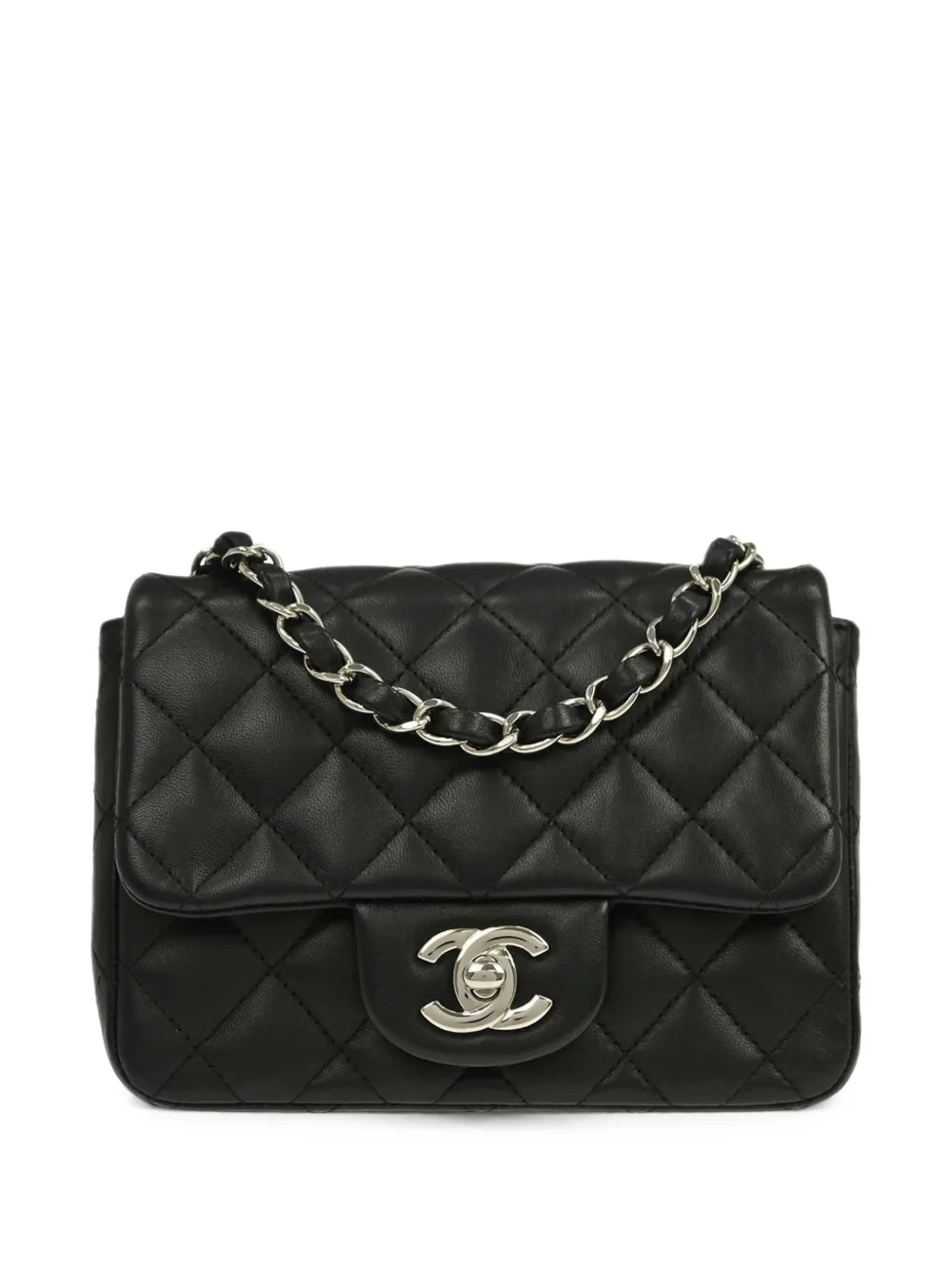 CHANEL Pre-Owned mini 2016-2017 quilted lambskin shoulder bag - Nero