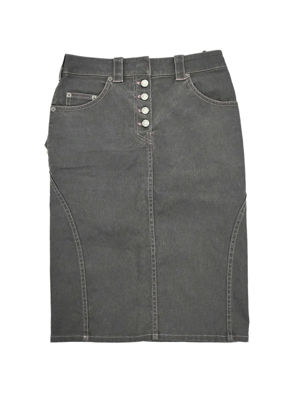 Christian Dior Pre-Owned 2003 denim skirt - Gris