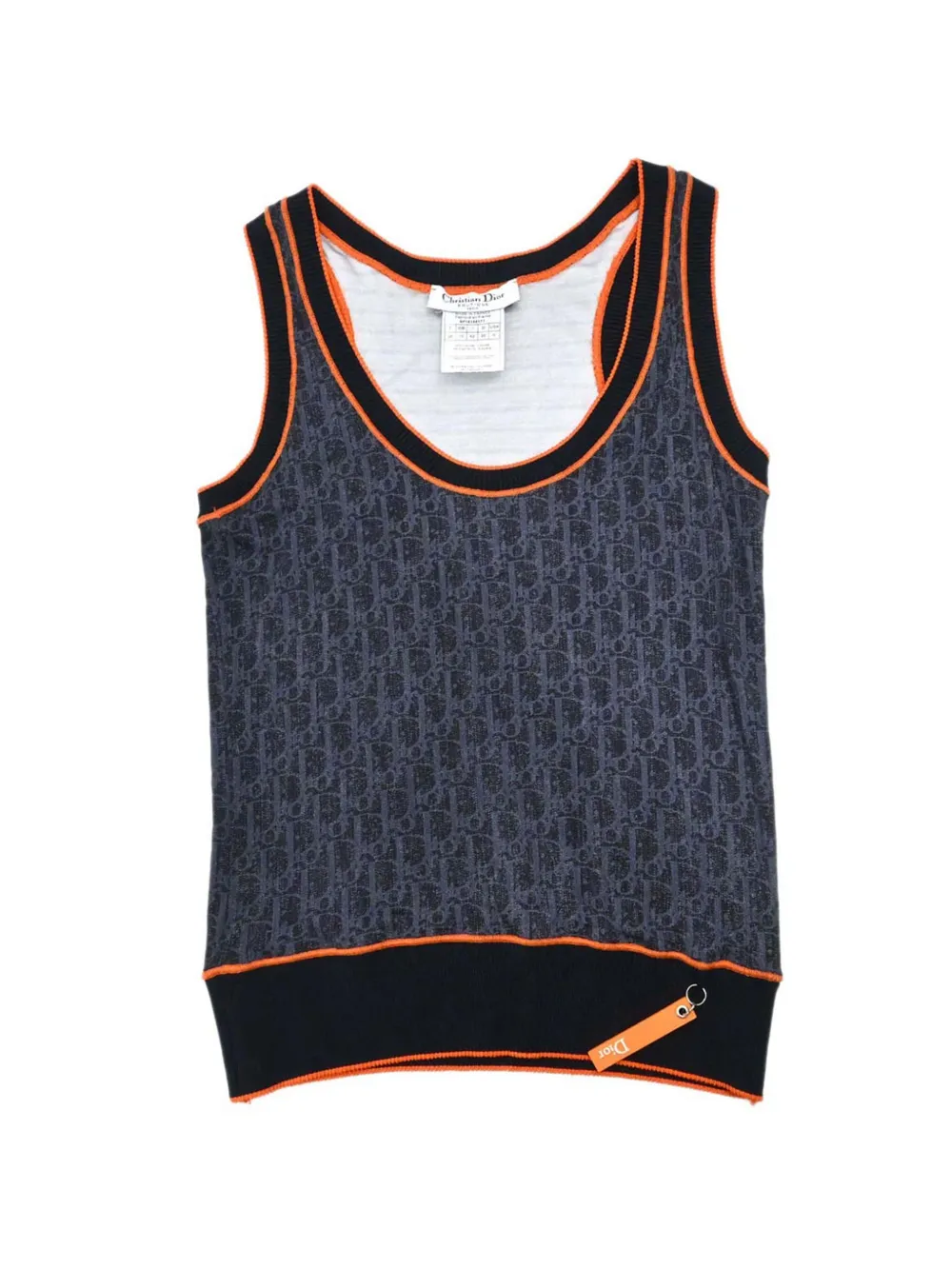 Christian Dior Pre-Owned Trotter-pattern Flight tank top - Blau