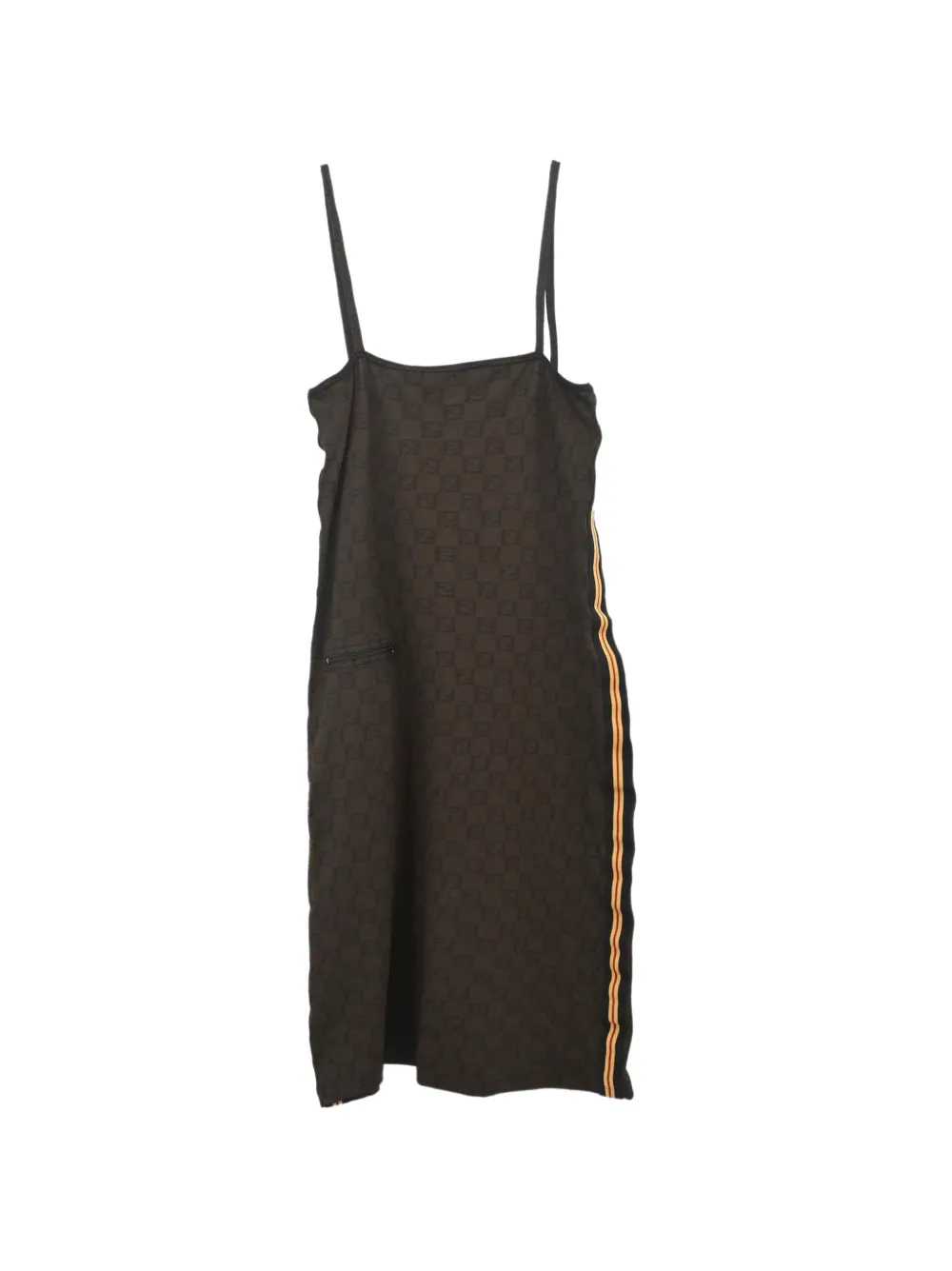 Fendi Pre-Owned Zucchino-printed fitted mini dress - Braun
